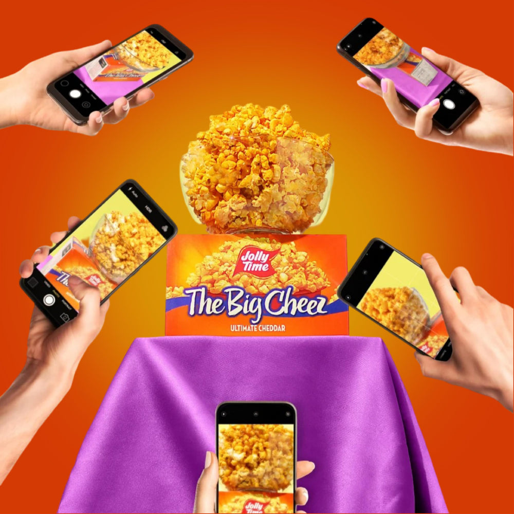 Jolly Time The Big Cheez whole grain fiber adds substance to a satisfying snack.