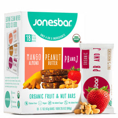 Jonesbar mango almond fruit-nut bar closeup for on-the-go energy
