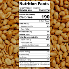 JonesBar Peanut Butter Organic Energy Bar closeup showing chewy texture and real ingredients