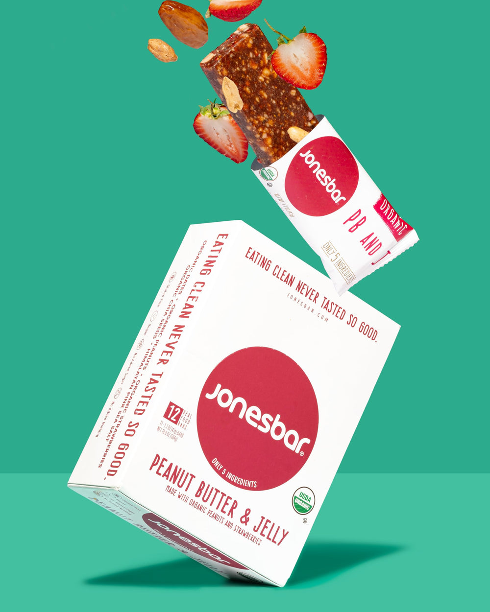 Jonesbar vegan, gluten-free, kosher packaging designed for families