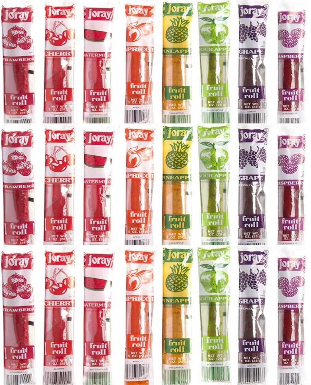 JORAY 24-count gift-ready white kraft box shows three rolls per flavor.