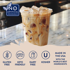 Jordan's Skinny Mixes caramel syrup drizzle on yogurt for sugar-free sweetness.