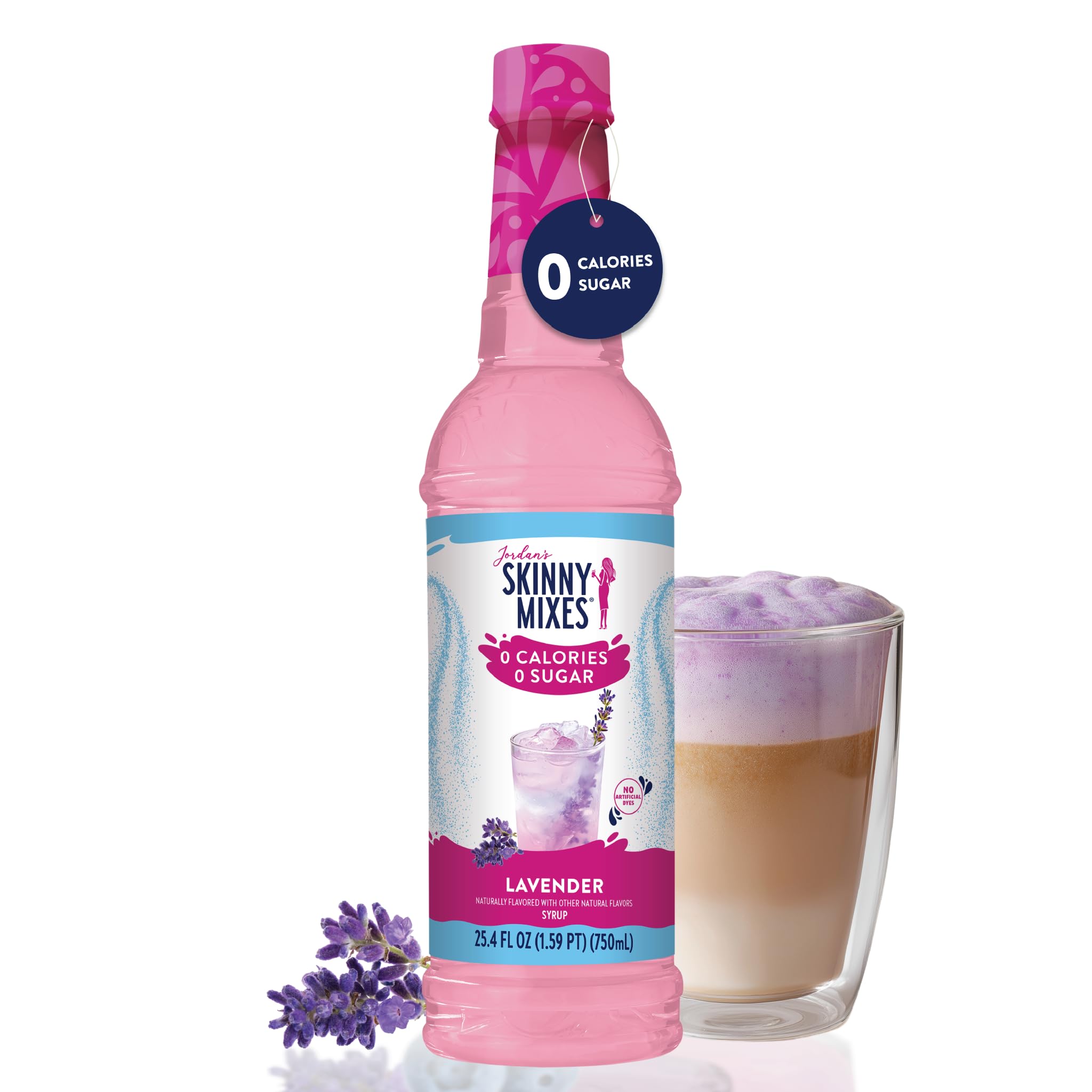 Lavender syrup cocktail/mocktail idea from Jordan's Skinny Mixes.