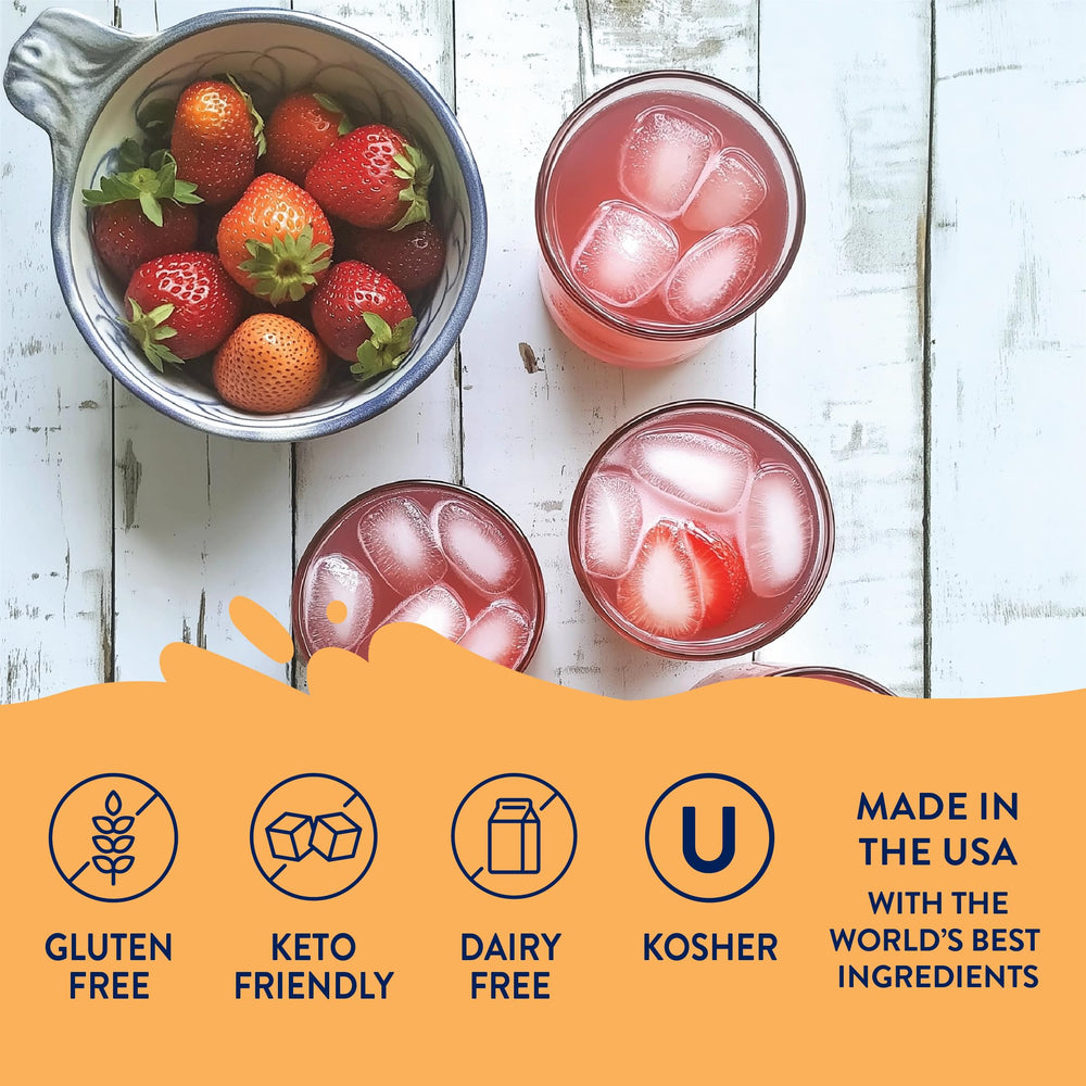 Cocktail-ready syrup for zero-calorie flavor without dairy or gluten