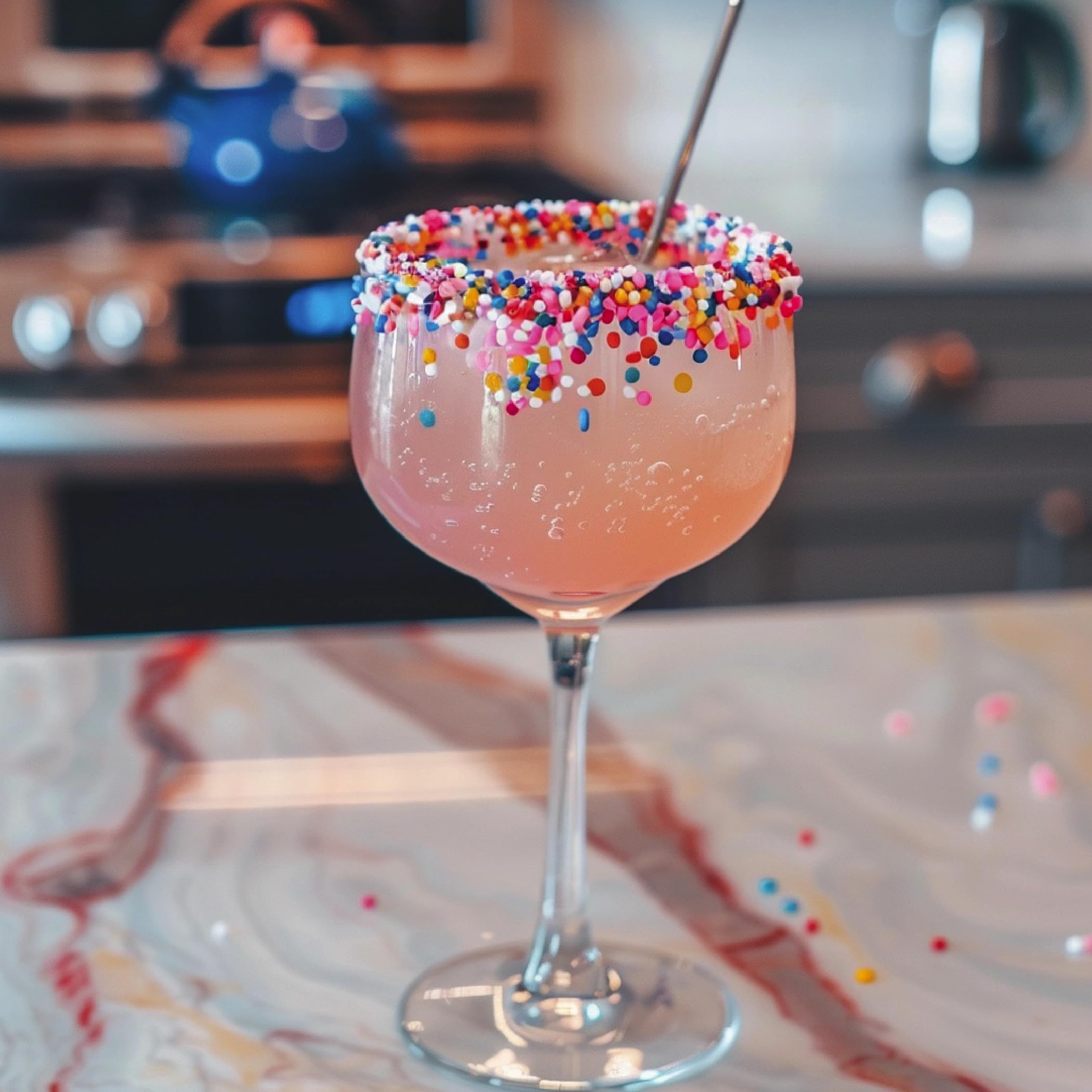 Jordan's Skinny Mixes Cotton Candy sparkling water with soft pink hue.