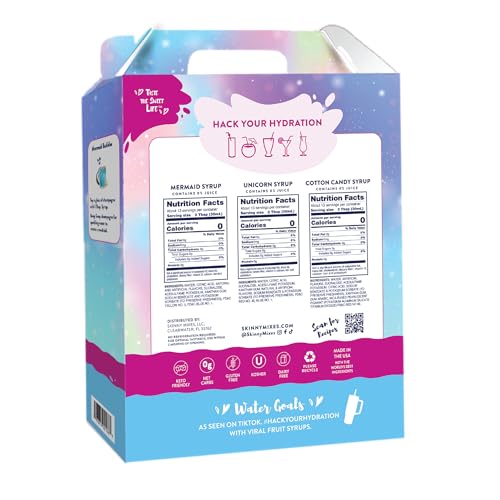 Jordan's Skinny Mixes Cotton Candy syrup bottle provides nostalgic sweetness, zero calories