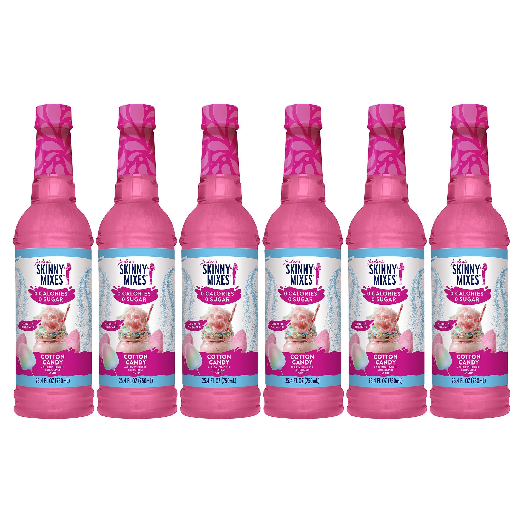 Jordan's Skinny Mixes cotton candy syrup pours for refreshing, zero-sugar drinks