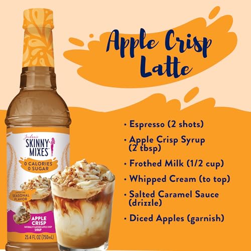 Jordan's Skinny Mixes holiday table scene with Apple Crisp syrup centerpiece