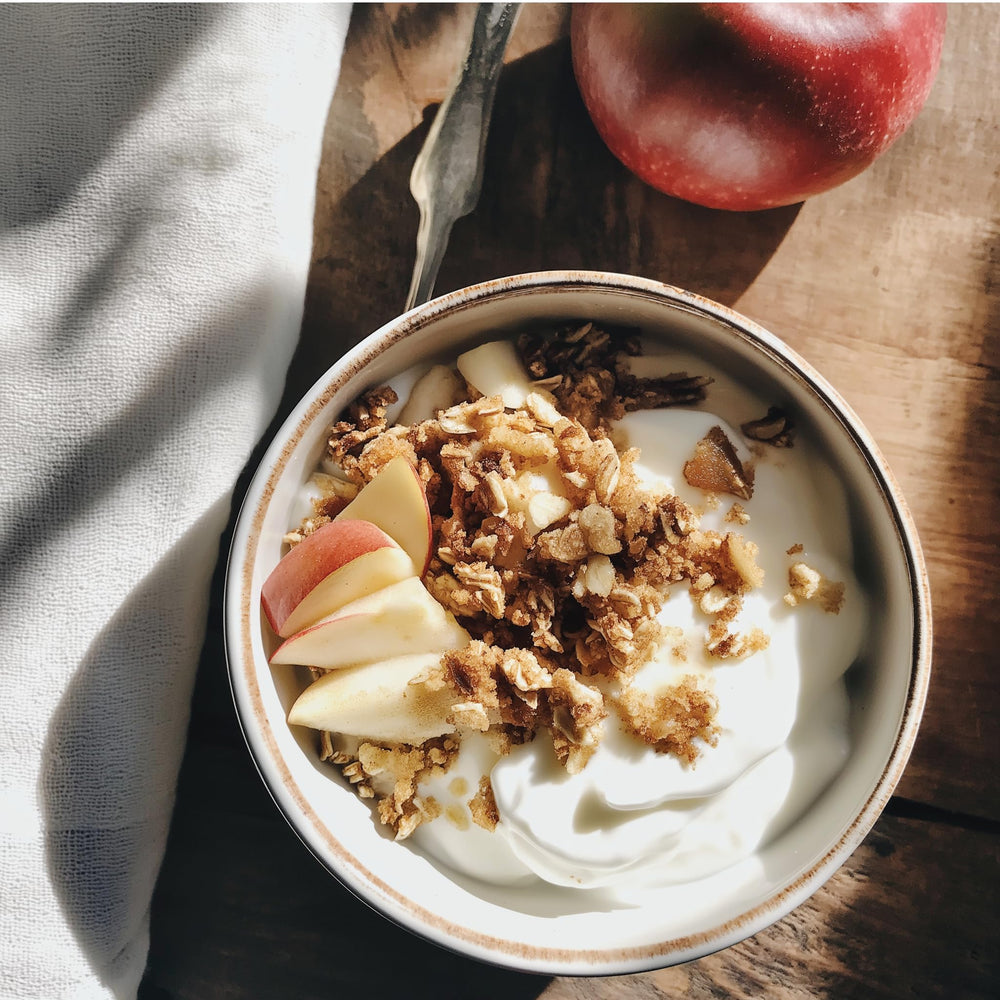 Jordan's Skinny Mixes hot coffee bar setup using Apple Crisp syrup