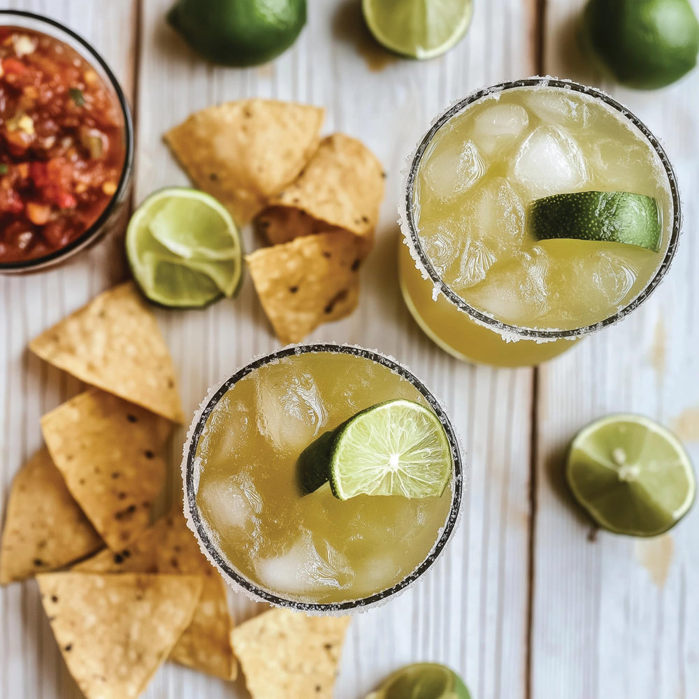 Jordan's Skinny Mixes Margarita Mix packaging showing USA-made, gluten-free, keto-friendly features