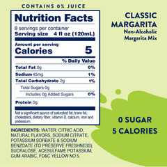 Jordan's Skinny Mixes Margarita Mix being poured into a glass for a light margarita