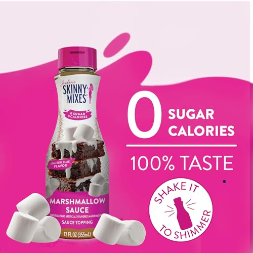 Jordan's Skinny Mixes marshmallow sauce swirled over vanilla ice cream.