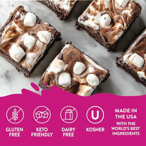 Jordan's Skinny Mixes marshmallow sauce topping yogurt for low-sugar sweetness.