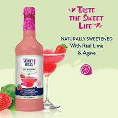 Mocktail in margarita glass using Jordan's Skinny Mixes.