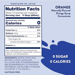 Jordan's Skinny Mixes Orange Soda Syrup in a glass with sparkling water for refreshment.