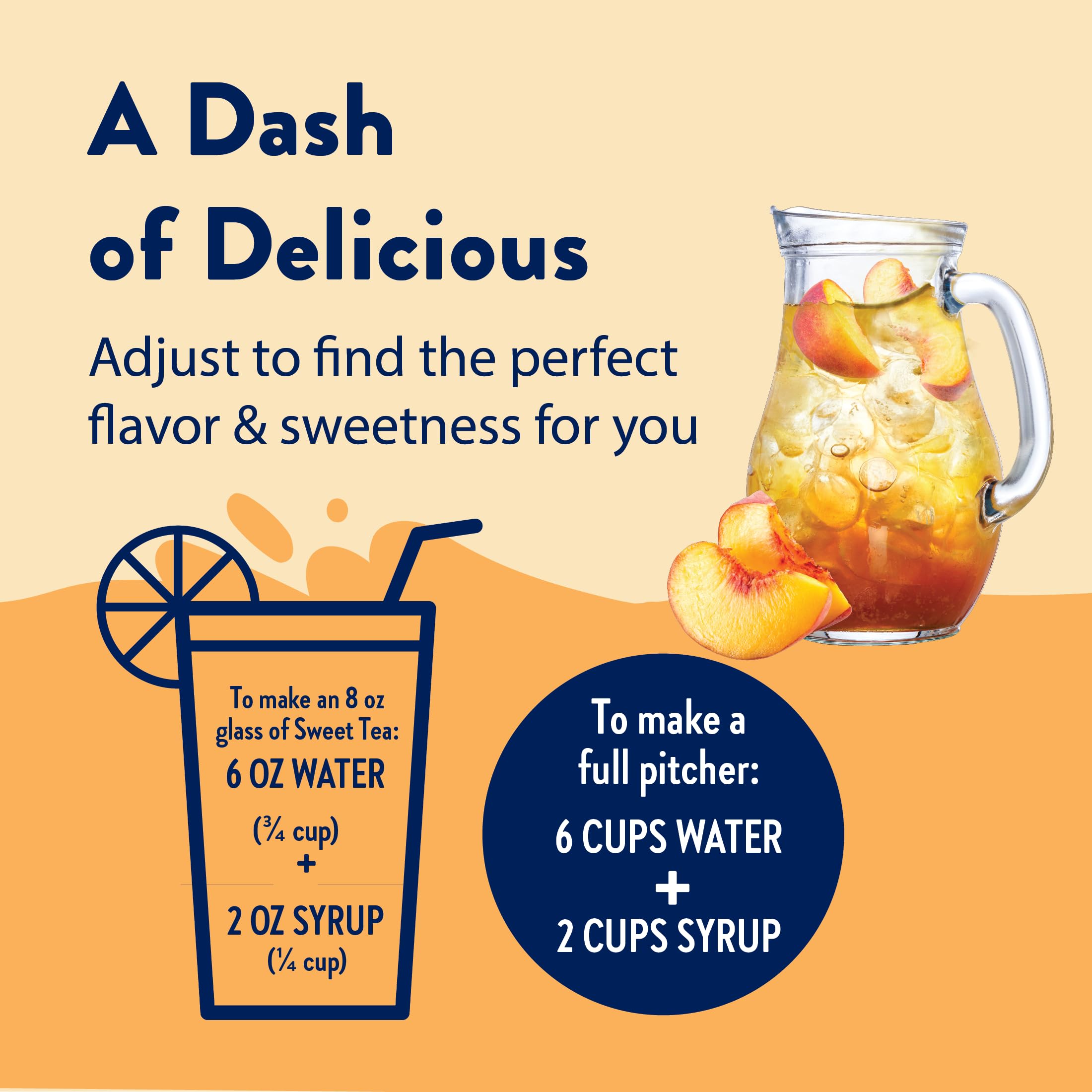 Kitchen scene featuring Jordan's Skinny Mixes Peach Tea Syrup for beverages