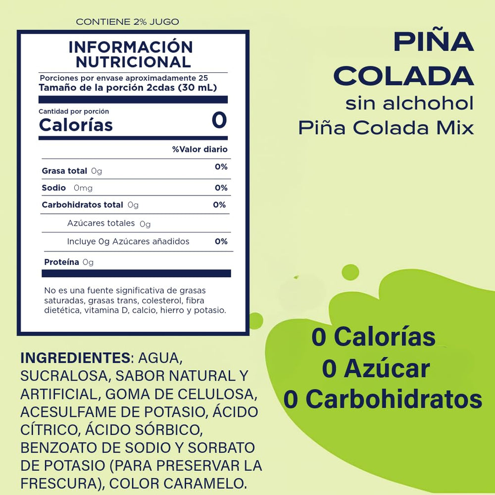 Jordan's Skinny Mixes Pina Colada splash over ice highlights guilt-free flavor for mocktails