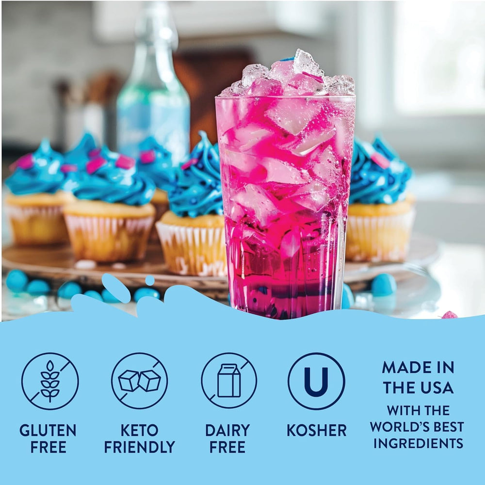 Rainbow Candy Syrup from Jordan's Skinny Mixes used to create mocktails