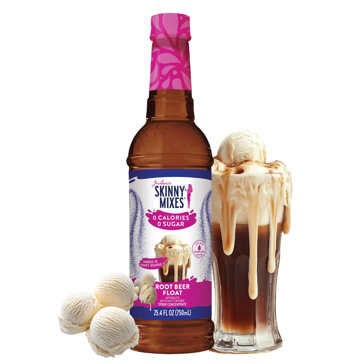 Jordan's Skinny Mixes Root Beer Float syrup for nostalgia in drinks