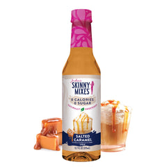 Jordan's Skinny Mixes salted caramel coffee syrup bottle delivering sugar-free indulgence