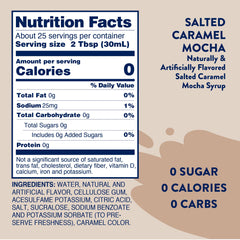 Jordan's Skinny Mixes sugar-free syrup being poured into coffee.