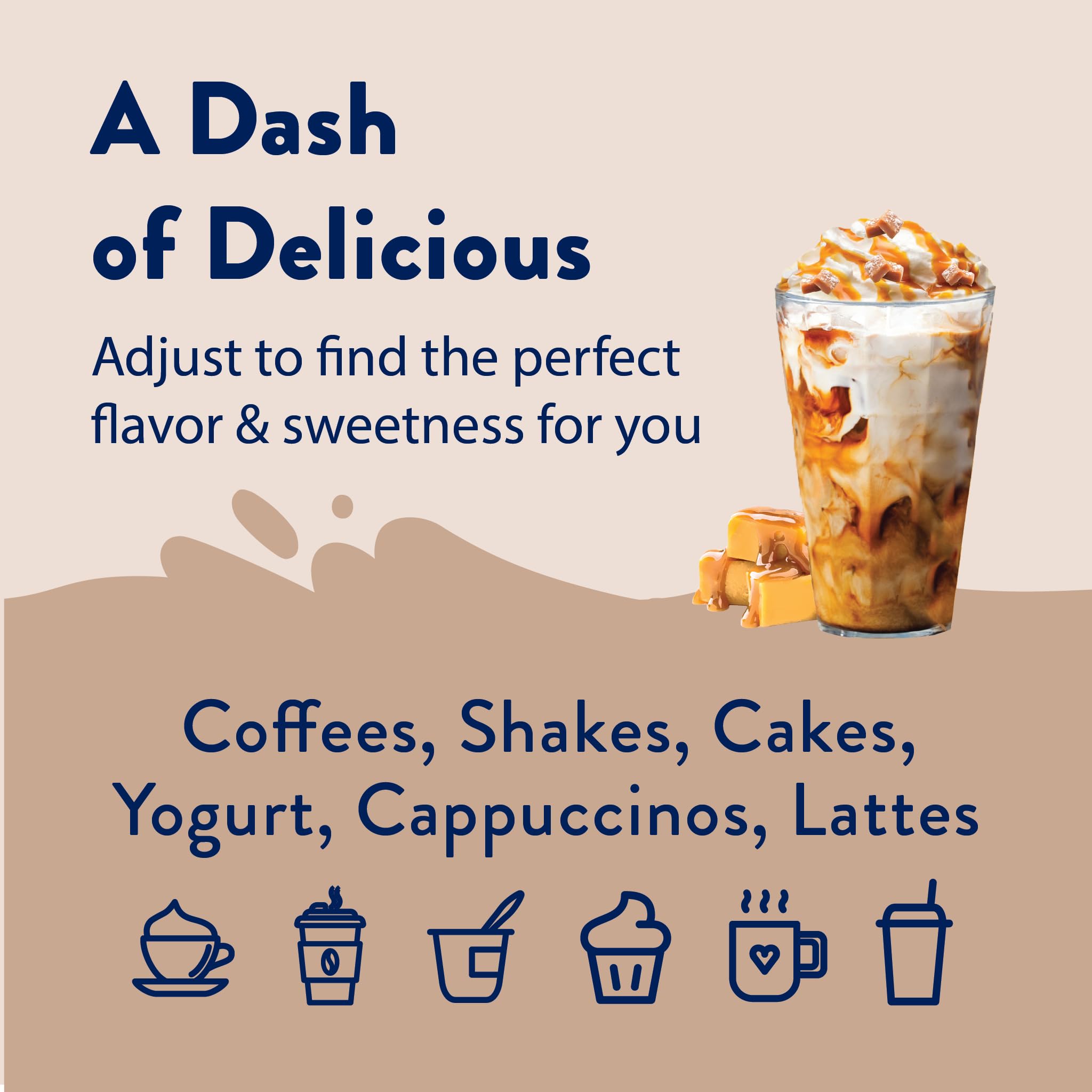Cocktail with Jordan's Skinny Mixes salted caramel syrup as a flavor boost