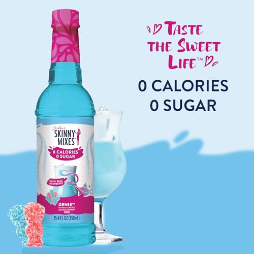 Syrup in sparkling water creating a refreshing zero-calorie beverage.