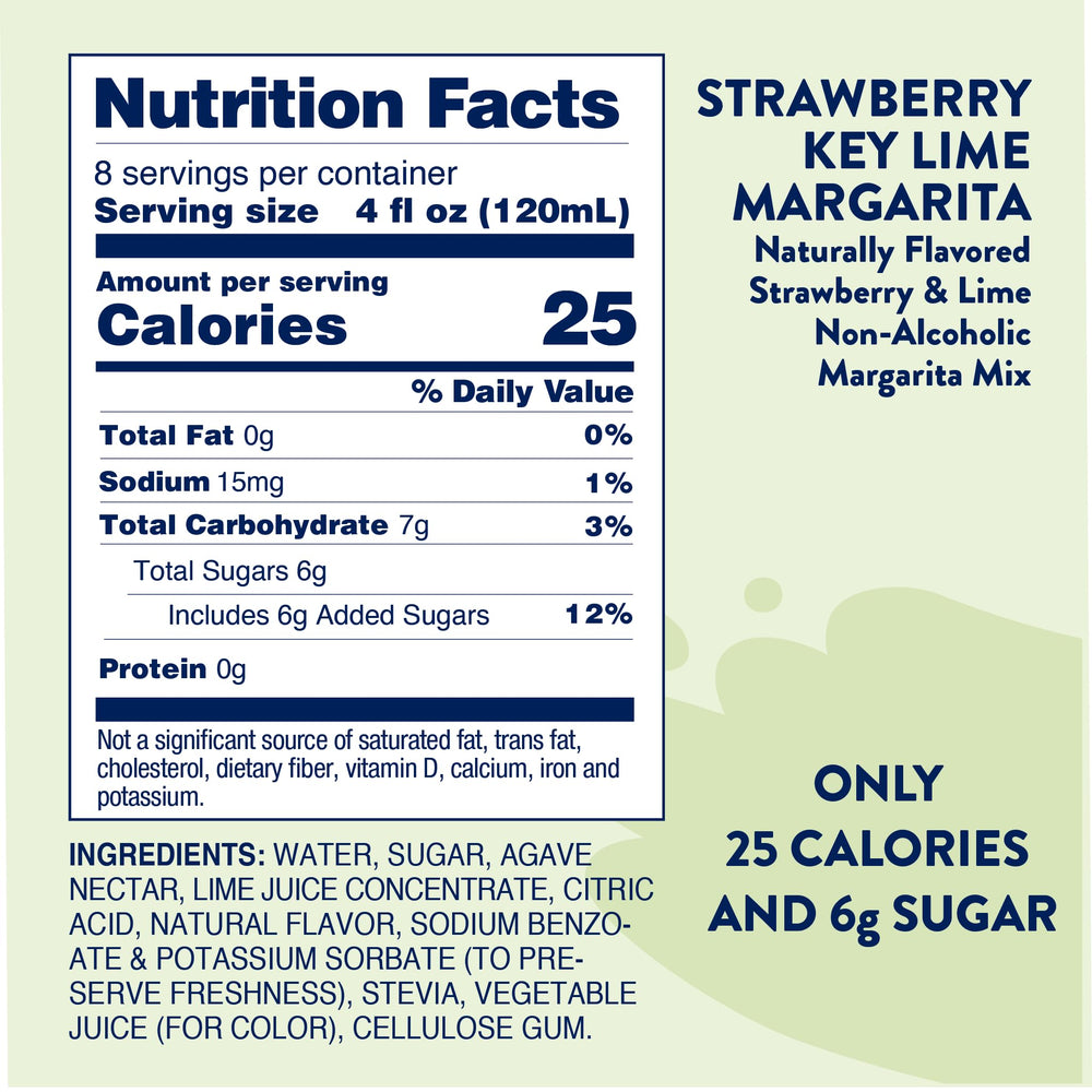 Pouring Strawberry Key Lime Margarita mix from Jordan's Skinny Mixes.
