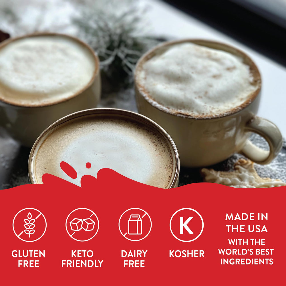 Jordan's Skinny Mixes Toasted Marshmallow syrup swirl in coffee—cozy aroma and holiday vibe