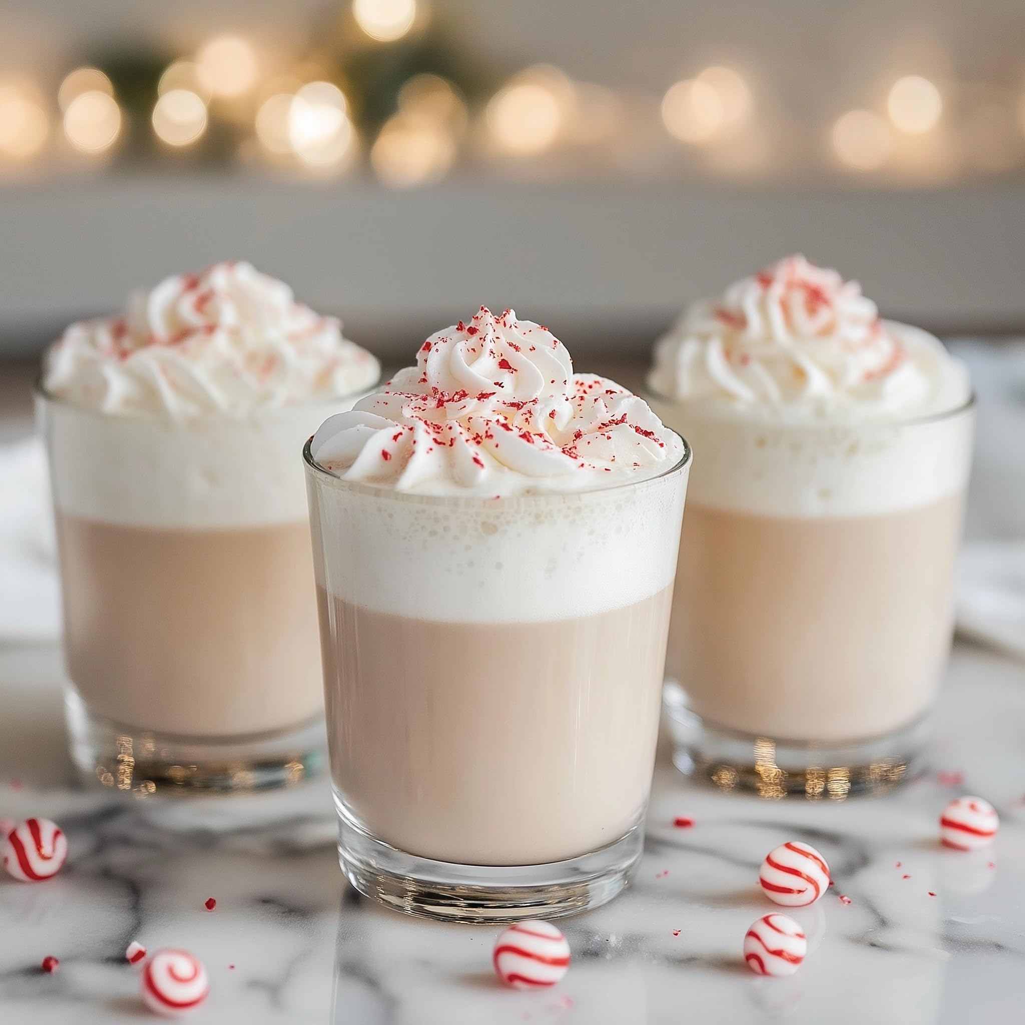 Jordan's Skinny Mixes White Chocolate Peppermint on a mug—seasonal indulgence, zero carbs