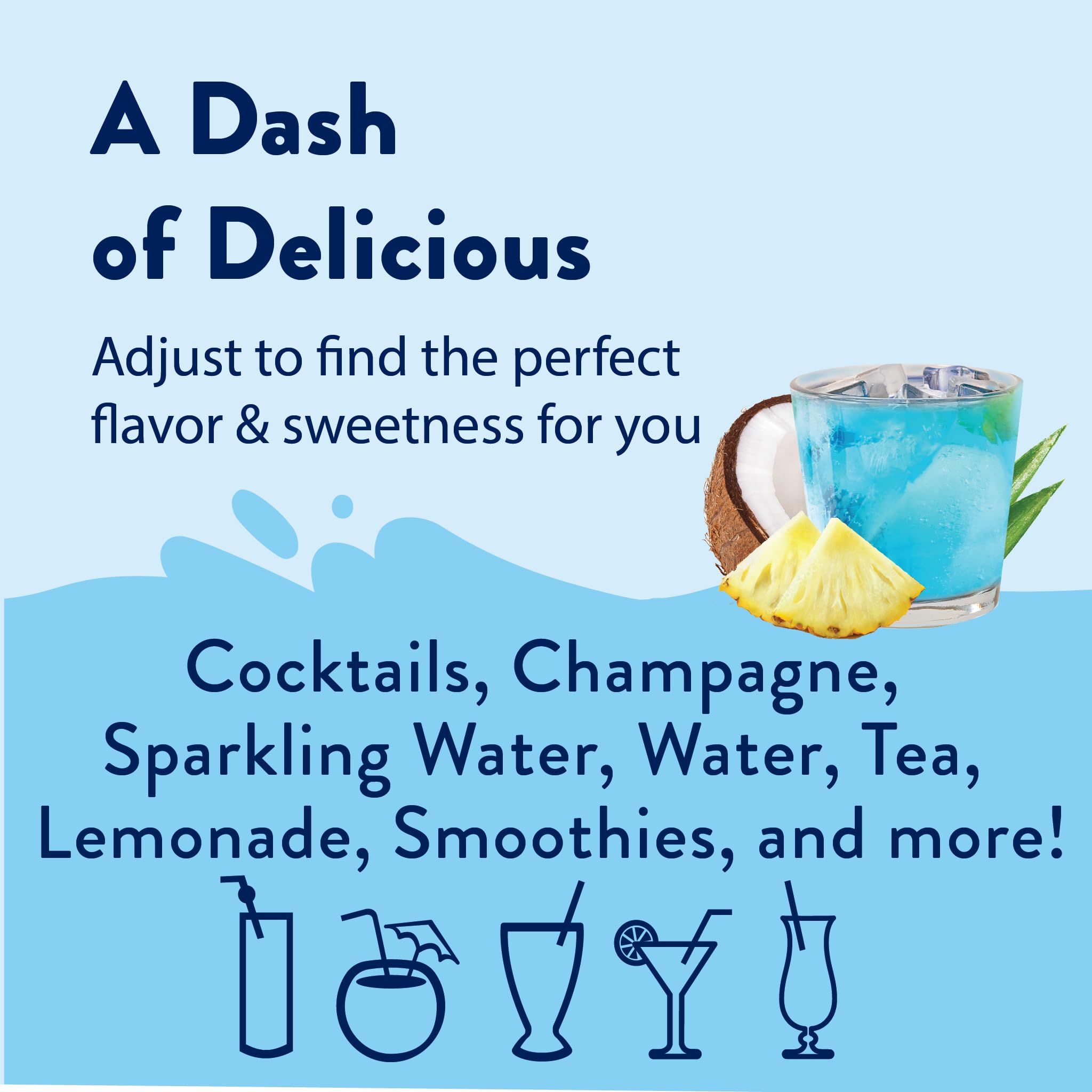 Jordan's Skinny Mixes Mermaid syrup adding keto-friendly flavor to a cocktail.