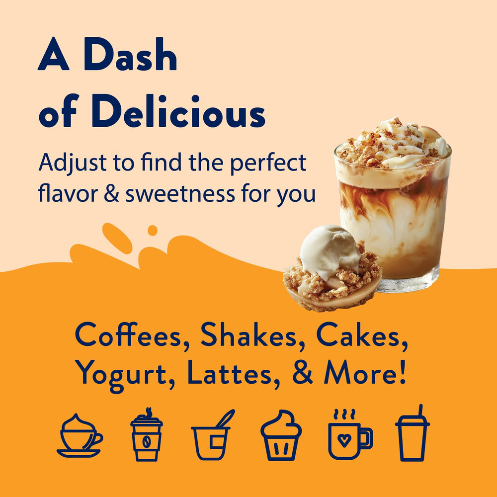 Jordan's Skinny Mixes sugar-free syrup with dairy-free and keto-friendly icons