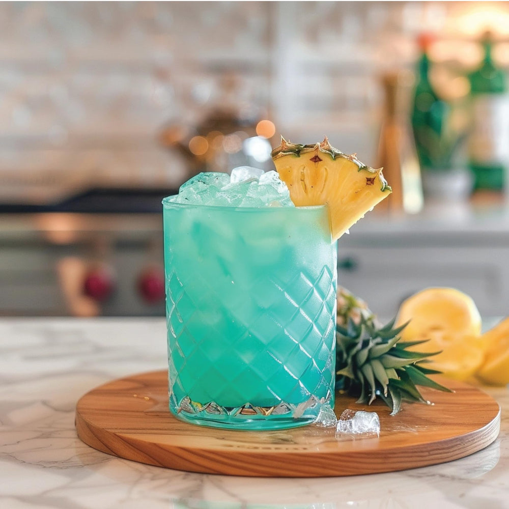 Jordan's Skinny Mixes sugar-free syrup in a glass of vibrant lemonade.