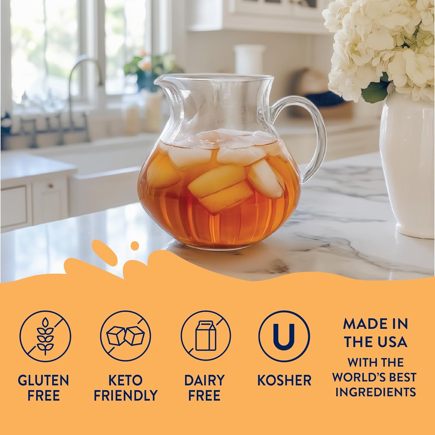 Jordan's Skinny Mixes sugar-free syrup sparkling water with bubbles.