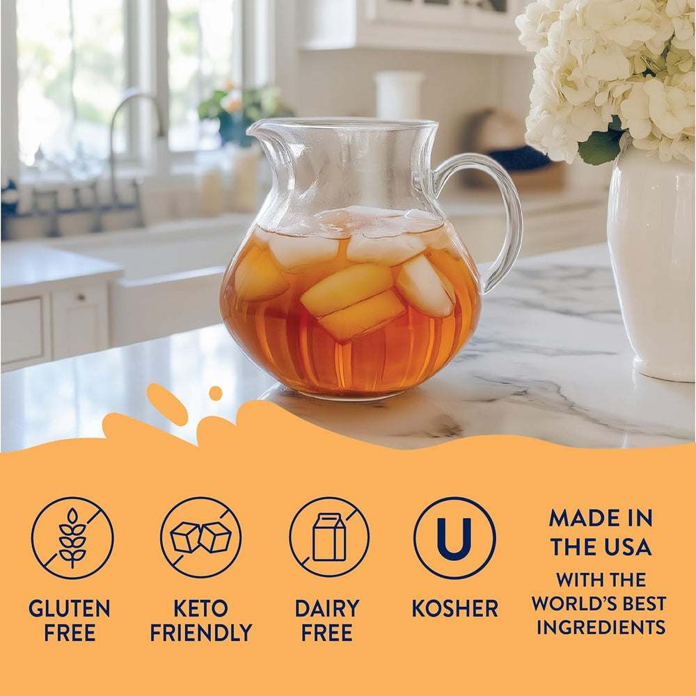 Jordan's Skinny Mixes sugar-free syrup sparkling water with bubbles.