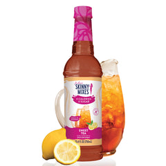 Jordan’s Skinny Mixes sugar free syrup Sweet Tea bottle pour for zero-sugar flavor boost