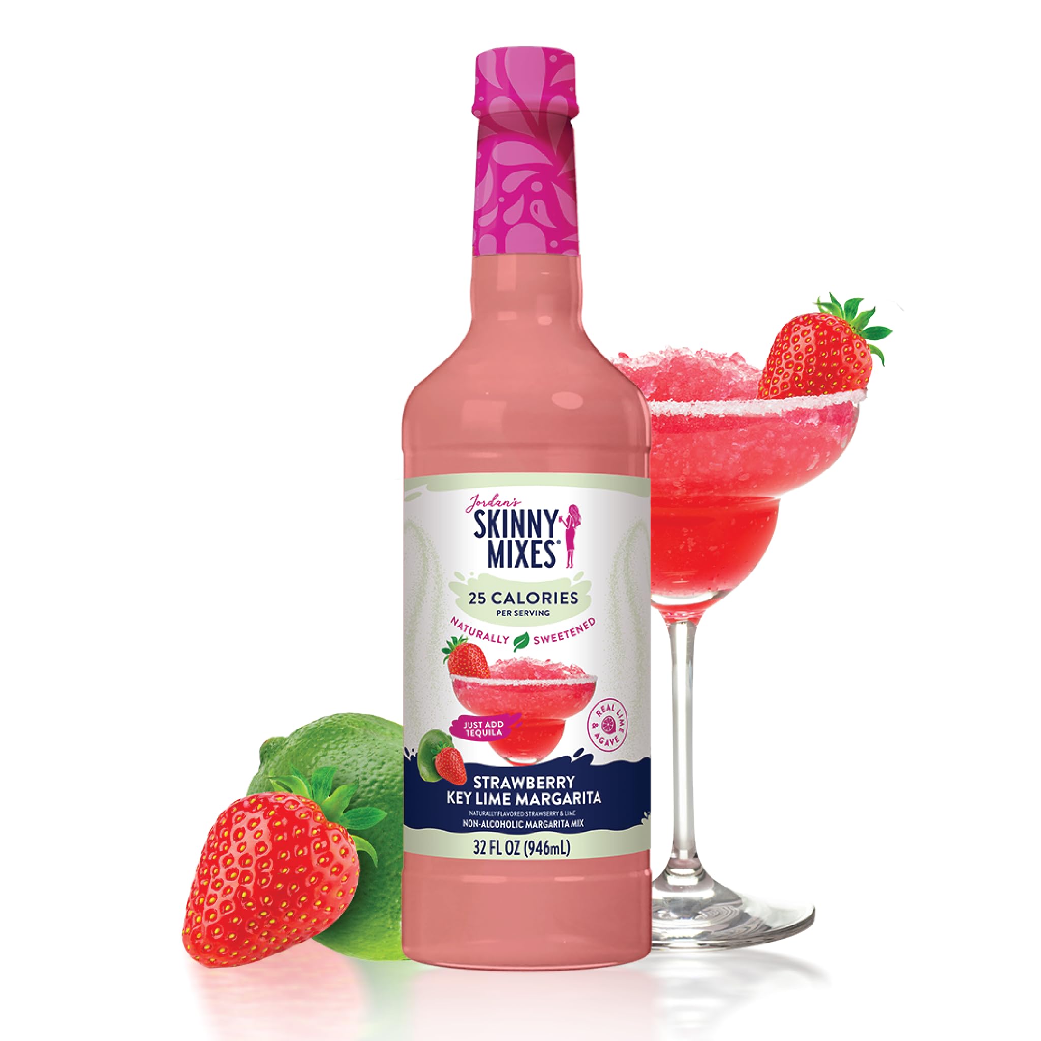 Jordan's Skinny Mixes syrup front label highlights zero sugar and calories.