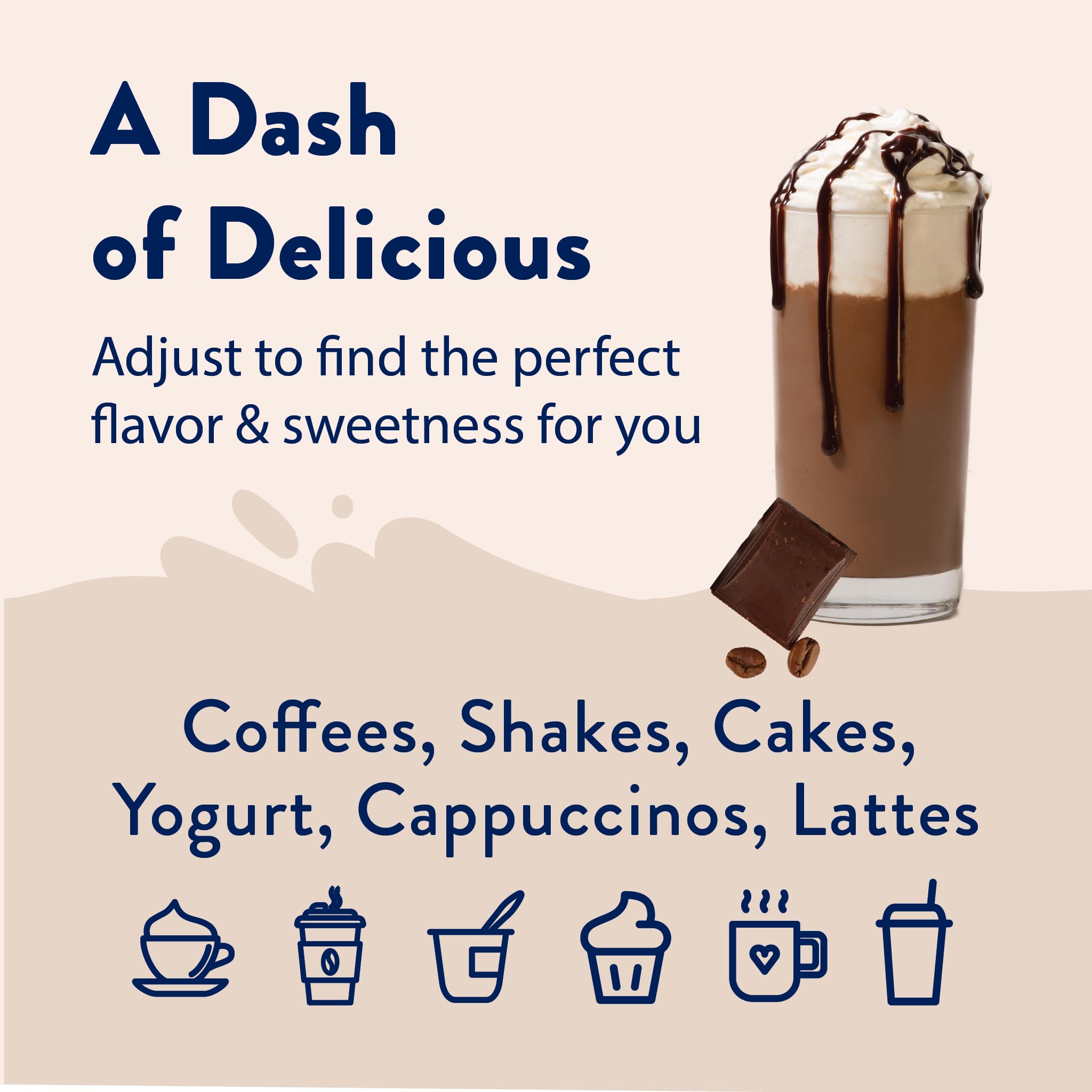 Jordan's Skinny Mixes syrup aroma in coffee with mocha fragrance