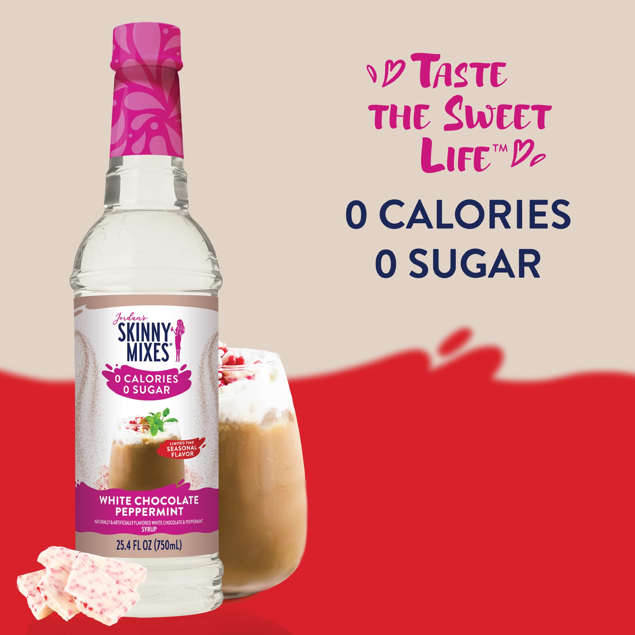 Jordan's Skinny Mixes tea with syrup adds festive flavor without sugar