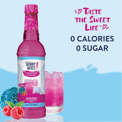 Jordan's Skinny Mixes Unicorn Syrup in a glass enhances lemonade and sparkling water.