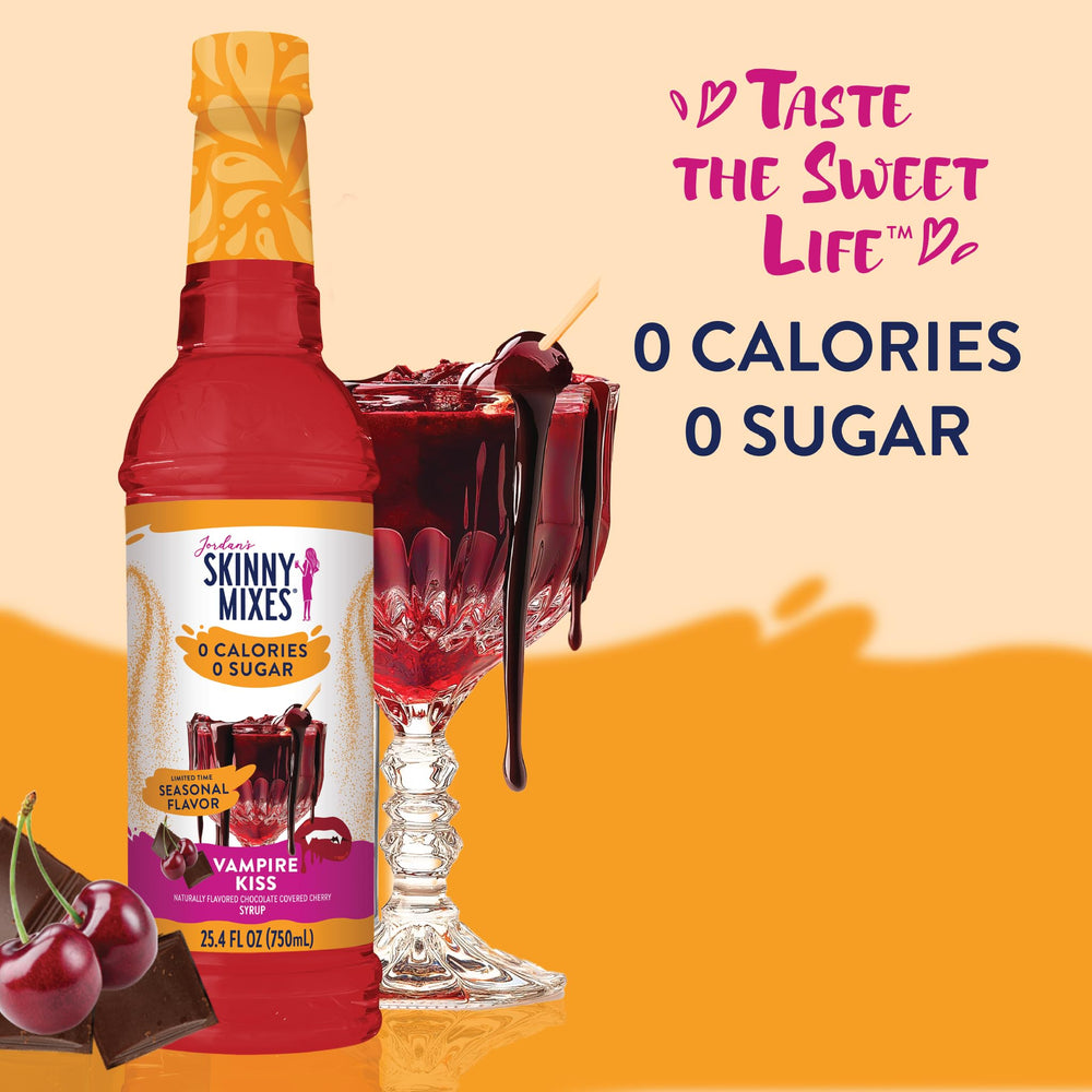 Dessert topping drizzle with Vampire Kiss sugar-free syrup.