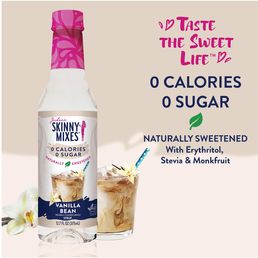 Jordan's Skinny Mixes Vanilla Bean Syrup yogurt topping adds creamy vanilla flavor