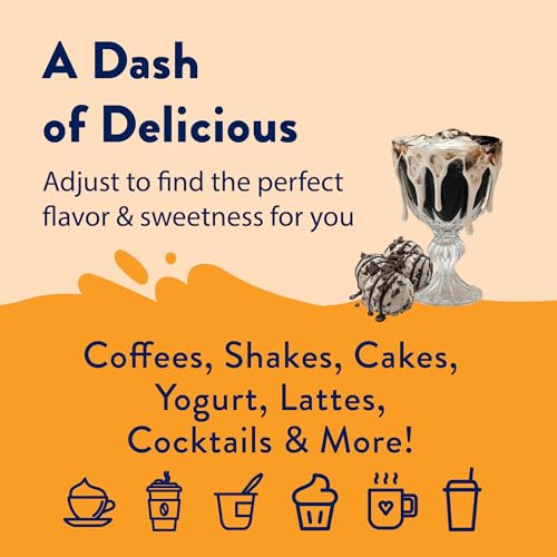 Jordan's Skinny Mixes Voodoo Cookies & Cream latte with syrup swirl