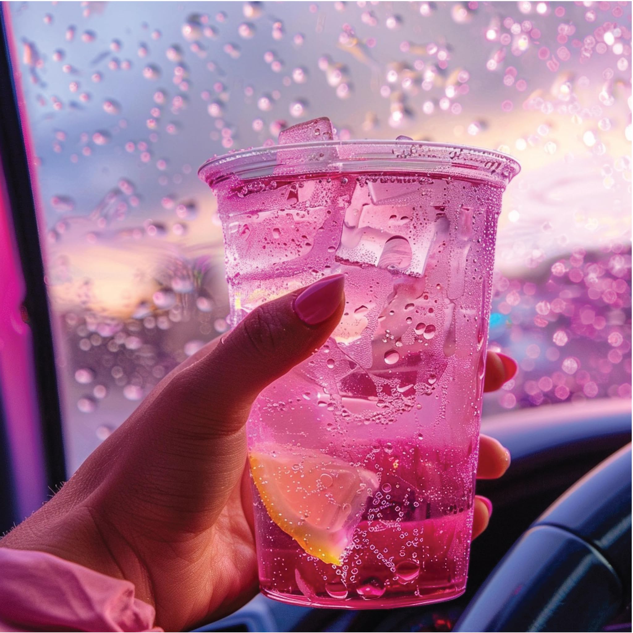 A glass of water with Jordan's Skinny Mixes water enhancer for extra flavor.