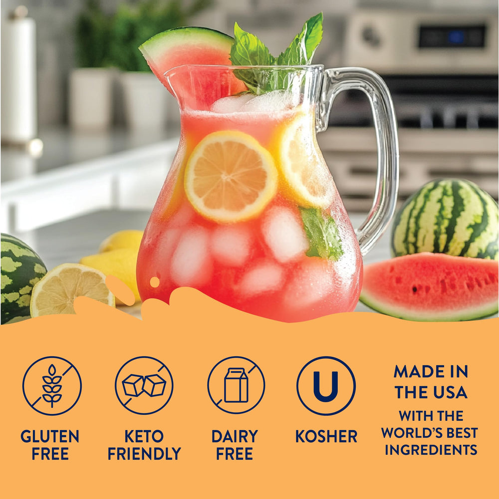 Jordan's Skinny Mixes Watermelon Lemonade syrup bottle open; pour-ready twist on mocktails