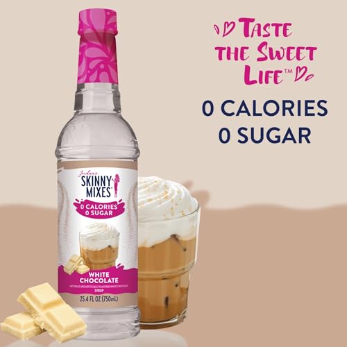 Bistro display showing Jordan's Skinny Syrups White Chocolate Sugar Free bottle