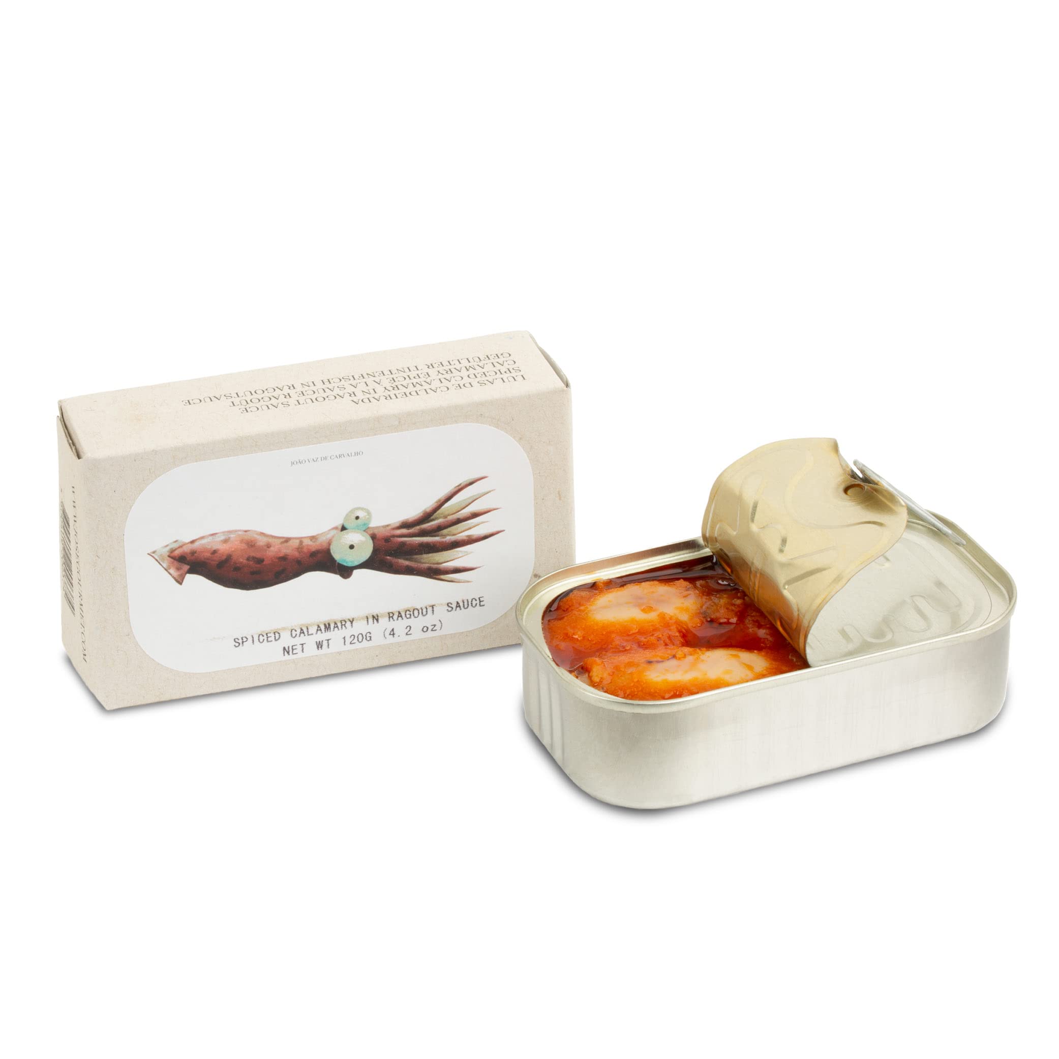 Jose Gourmet spiced calamari ragout in a 125g can for quick meals