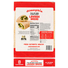 Joseph's Lavash Bread fresh-out-of-the-oven display with soft sheets.