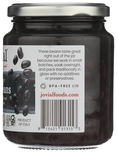 Jovial Beans Black label close-up, shows premium ingredients.