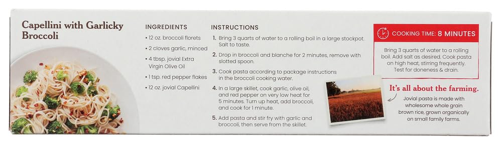 Jovial capellini plated with sauce, ready for gluten-free dining